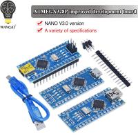 1PCS โปรโมชั่นสำหรับ arduino Nano 3.0 Atmega328 Controller Board WAVGAT โมดูลบอร์ดพัฒนา PCB ไม่มี USB V3.0-JHU STORE