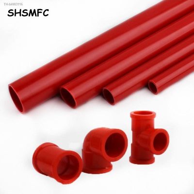 ✟❃ Length 50cm O.D 20 50mm Red PVC Pipe Home DIY Garden Irrigation System Aquarium Fish Tank Fittings Water Supply Tube Connector