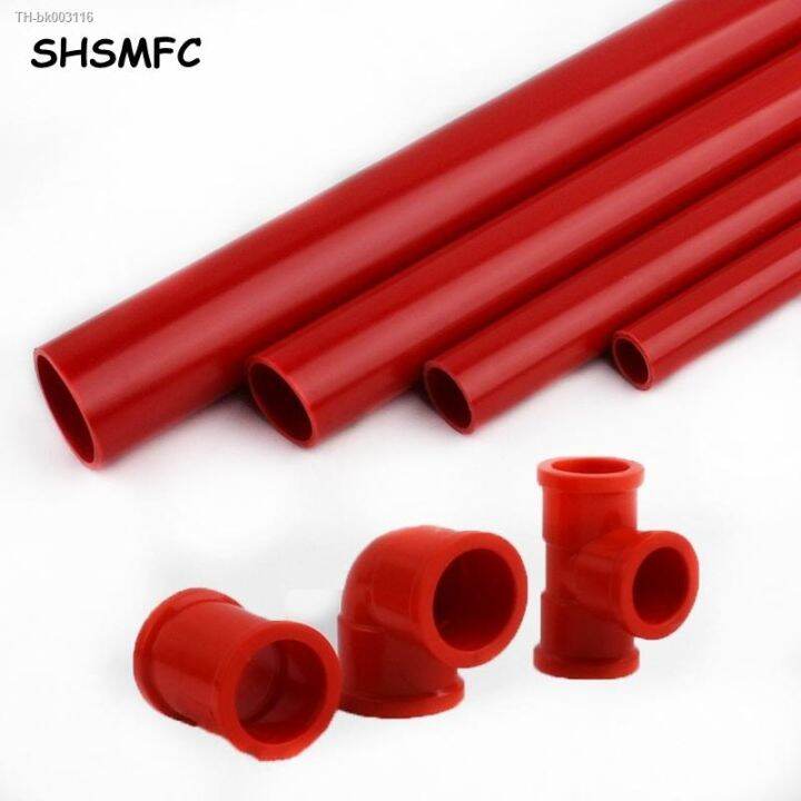 length-50cm-o-d-20-50mm-red-pvc-pipe-home-diy-garden-irrigation-system-aquarium-fish-tank-fittings-water-supply-tube-connector