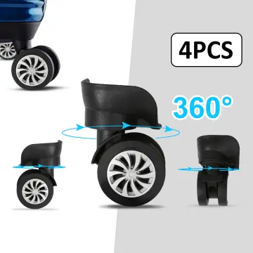 4Pcs Luggage Suitcase Wheels Replacement Set 360° Swivel Casters Repair  Tools