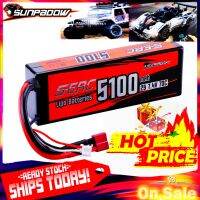 Local Stock 【จัดส่ง Today】RC แบตเตอรี่ลิโพ Lipo Battery 5100mAh 7.4V(2เซล) 70C 100C Deans T Plug Hard Case แบตลิโพ RC Car Truck Boat Vehicles Tank Model battery