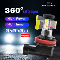 2Pcs H8 H11 LED Bulb H9 LED Fog Lamp White 6000K LM 55W 360°Car Headlight Imported Chip Super Bright