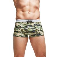 Brand man Camouflage swimwear boxer brand Mens swimming trunks Sexy beach Shorts Boxers Sports suit Men Swimsuit Surfing pants