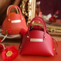 【YF】○∏  Color Leather Small New Wedding Chocolate Handbag