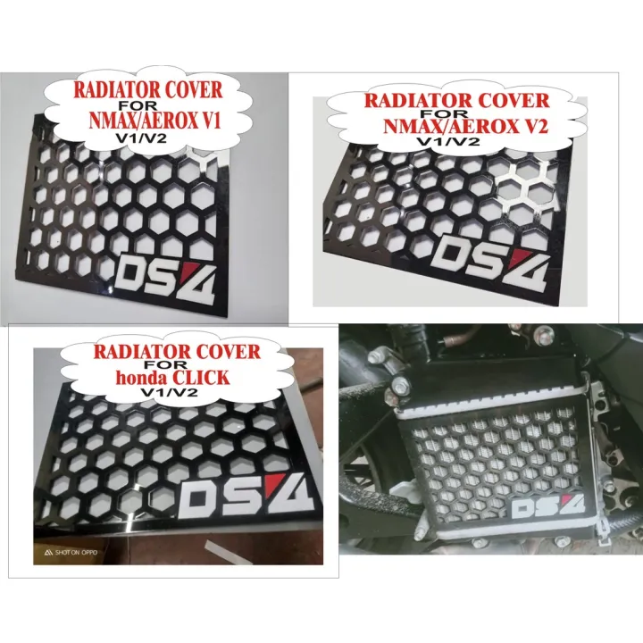 ds4 radiator cover for nmax/aerox, version 1 and 2 / honda click v1/v2 ...