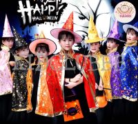 ผ้าคลุมแม่มด ผ้าคลุมฮาโลวีนพร้อมหมวก ชุดฮาโลวีน Halloween ชุดฮาโลวีนเด็ก ชุดแม่มดชุดเสื้อคลุมพร้อมหมวก