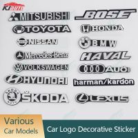 4 Pcs Fashionable 3D Aluminum Metal Audio Sticker Car Decoration Accessories for Toyota Honda Mitsubishi Volkswagen Nissan Hyundai Kia Kn Ford Bmw Chevrolet Mazda Audi