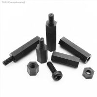 ✎▼๑ 50pc M2 M2.5 M3 M4 PCB Motherboard Black Nylon Plastic Phillips Screw Bolt Male-Female Female Hex Standoff Hexagon Pillar Spacer