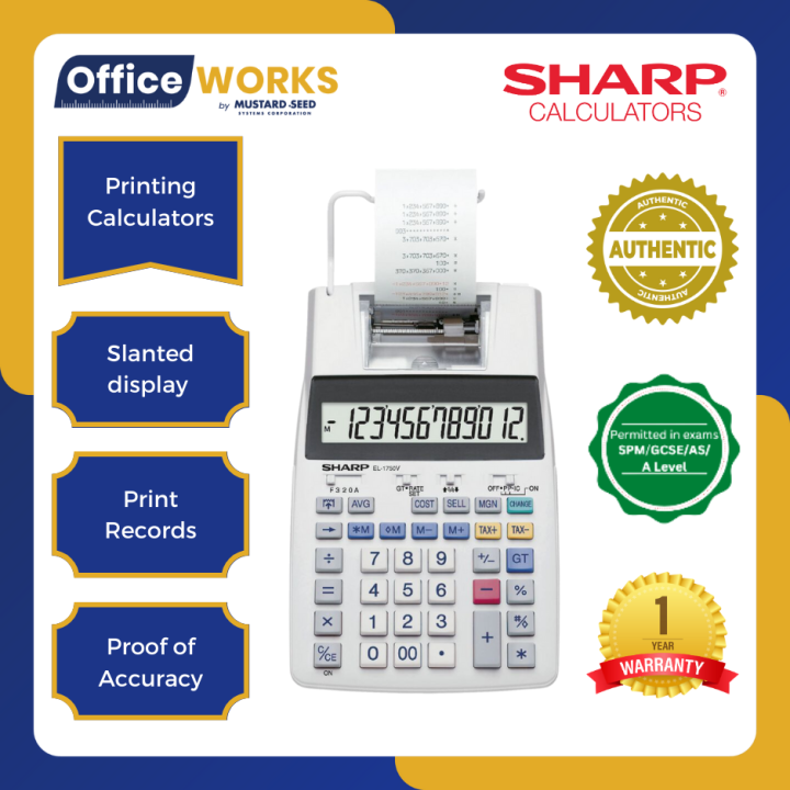 Sharp el 2607p sharp el 1750v printing calculator sharp el 1160v
