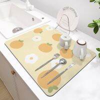 [COD] Dajiang cross-border kitchen countertop drain mat anti-fall bowl plate drying wine tea absorbent coaster wash-free heat insulation