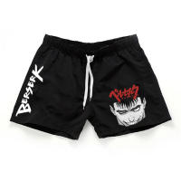 2023 newAnime Berserk Print Mens Shorts Summer Breathable Sport Pants Harajuku Casual Three-point Male Loose Beach Pants Y2K Clothes