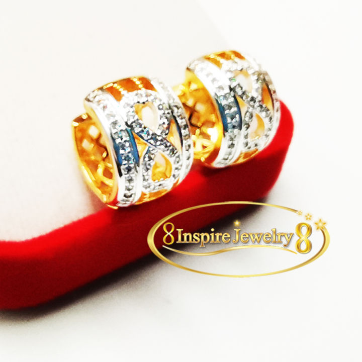 inspire-jewelry-ต่างหูเพชรสวิส-งานจิวเวลลี่-white-gold-plated-diamond-clonning-silver