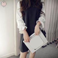 Fashion Korean Womens Long Sleeve Evening Party Casual Loose A Line Shirt Dress