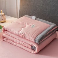 Summer Air Conditioning Quilt Washed Cotton Throw Blanket Quilting Thin Comforter Cooling Duvet Quilted Quilt Solid Color