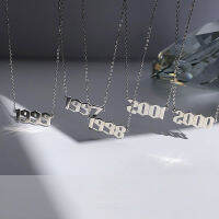 สแตนเลส 1980-2021 Birth Year สร้อยคอผู้หญิงผู้ชาย Choker วันที่จี้สร้อยคอเครื่องประดับของขวัญที่ระลึก-ioec53 shop