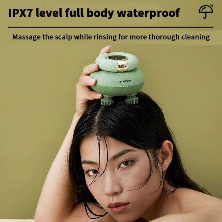 ใหม่-blaupunkt-sapphire-smart-hair-scalp-massager-ipx7กันน้ำหัวนวด-claw-ไฟฟ้าอัตโนมัติแมวหัวเราะ-artifact