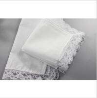 Free shipping 15pcs wholesale Personalized white lace handkerchief, woman wedding gifts squares Cotton Handkerchiefs