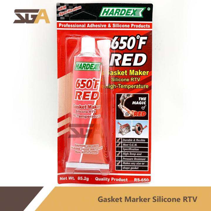 HARDEX RS650 650ºF RED RTV SILICONE GASKET MAKER GASKET GLUE Lazada