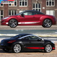 For PEUGEOT RCZ Coupe Racing Sport Stripes Car Door Side Skirt Sticker Auto Body Decor Vinyl Decals Exterior Accessories