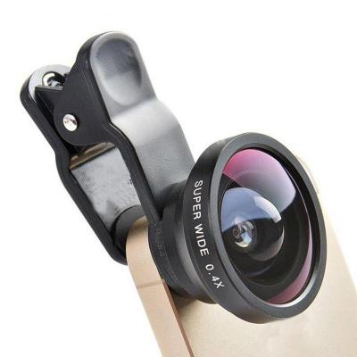 Phone Lens Kit 0.4X Fisheye Wide Angle MacroLens HD Camera Lentes Mobile Phone External Lens ForiPhone ForXiaomi