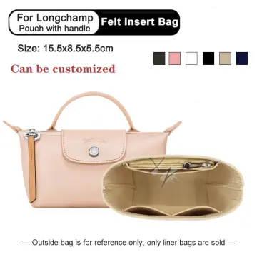 EverToner Felt Insert Bag For Longchamp LE PLIAGE FILET Top Handle