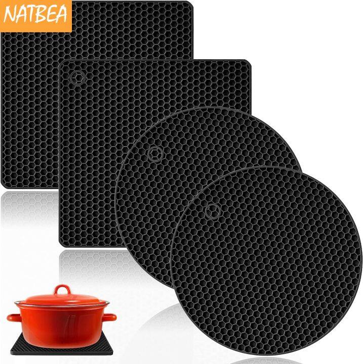 Multipurpose Silicone Trivet Mat for Hot Pots and Pans Non-Slip Heat  Resistant Silicone Hot Pad Table Mats for Kitchen