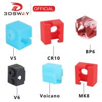 ✐ For E3D V6/V5 MK7 MK8 MK9/Volnaco /BP6 Heat Block Socks Silicone Sleeve Heater Block Hotend Protector Cover For 3D Printer Parts