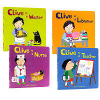 Clive is a waiter / teacher / libraian / nurse 4 copies of original English picture books, parent-child interactive childrens Enlightenment picture books child &amp; #39; Jessica SPANYOL by s play