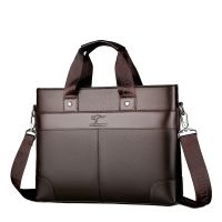 LINGZHIDAISHU Brand Business Mens Briefcase High-Quality Handbag Leather Mens Laptop Bag Messenger Bag Men