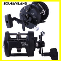 S Ougayilangตกปลาน้ำเค็มรีลTSSD 3000L-4000L T Rollingกลองรีลประมงน้ำเค็มขวามือสีดำทะเลปลารีล