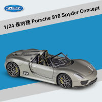 Willy ดี 1:24 Porsche 918 Spyder Concept จำลองโมเดลรถยนต์อัลลอย P6GT