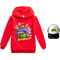 [ในสต็อก] ซูเปอร์ Marios เสื้อแขนยาวเด็กการ์ตูนเสื้อผ้าเด็กเกาหลีผ้าฝ้าย + โพลีเอสเตอร์ฤดูใบไม้ผลิฤดูใบไม้ร่วงเสื้อกันหนาวหมวกเสื้อกันหนาวการ์ตูนสำหรับเด็กหนุ่มๆสาวๆ