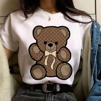 korean trendy teddy bear graphic tees onhand
