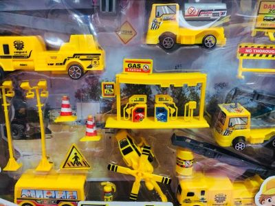 ของเล่น รถตักดิน พร้อมอุปกรณ์ทำถนน ของเล่นสร้างเสริมจินตนาการสำหรับเด็ก Truck WagonToys Set