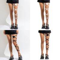 634C Eye-Catching Ribbon Flower Leg Chain Woman Elastic Thigh Chain Nightclub Jewelry Carnivals Party Dancing Leg Jewelry