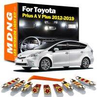 MDNG 12ชิ้น Canbus แผนที่ LED สำหรับภายในรถยนต์ไฟโดมชุดคิทสำหรับรถโตโยต้า Prius A V Plus 2012 2013 2014 2015 2016 2017 2018 2019หลอดไฟ Led