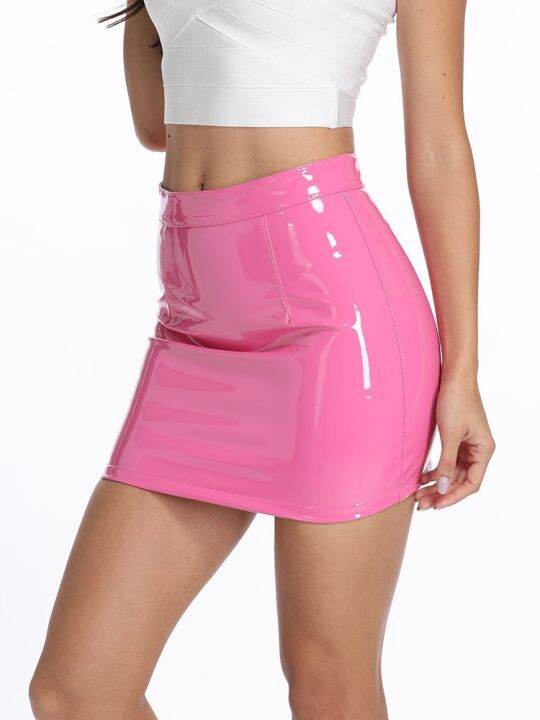 ขายดีที่สุด-ioztt2023-ukcnsep-2022กระโปรงหนัง-pu-สำหรับผู้หญิง-shiny-mini-women-skirt