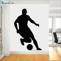 ∋☬ ฟุตบอลฟุตบอลตกแต่งสติ๊กเกอร์ติดผนังสำหรับห้องเด็กห้องนอนเด็ก Wall Art Decals ตกแต่งบ้านไวนิล DIY โปสเตอร์ภาพจิตรกรรมฝาผนัง BA515