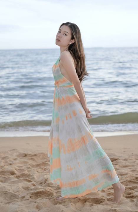 Cotton Candy Dress - ORANGE VANILLA sandybrown.bkk