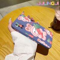 Jlingji เคสปลอกสำหรับ Samsung A71 5G เคสโทรศัพท์ลายการ์ตูนกระต่ายแครอทสี่เหลี่ยมนุ่มขอบซิลิโคนน้ำแบบดั้งเดิมเคสคลุมทั้งหมดเลนส์กล้องเคสฝาครอบเคสนิ่มด้านหลัง