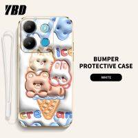 YBD เคส3D ใหม่สำหรับ Infinix Smart 7 7 HD 7 Plus Tecno Spark GO 2023 POP 7 Pro เคสนิ่มลายการ์ตูนน่ารักเคสกรณีโทรศัพท์รูปแบบเคลื่อนไหว