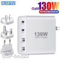 2023 Singles❇พิณ Pengisi Daya Dinding 130W GaN USB 4พอร์ต100W PPS 30W QC3.0สำหรับ MacBook Pro/air ที่ชาร์จยูเอสบีipad iPhone 14/13/12