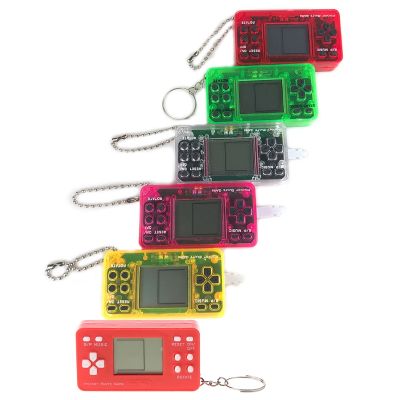 Retro Nostalgic Bricks คอนโซลวิดีโอเกมมินิคลาสสิกเครื่องเกมสำหรับเด็กเครื่องเล่นเกมพกพาพร้อมพวงกุญแจ