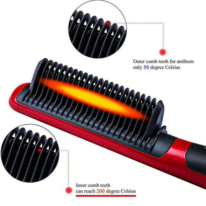 แปรงหวีผมไฟฟ้า-ปรับความร้อนได้-6-ระดับร้อนไวใช้งานง่าย-แข็งแรงและทนทาน-hair-straightener