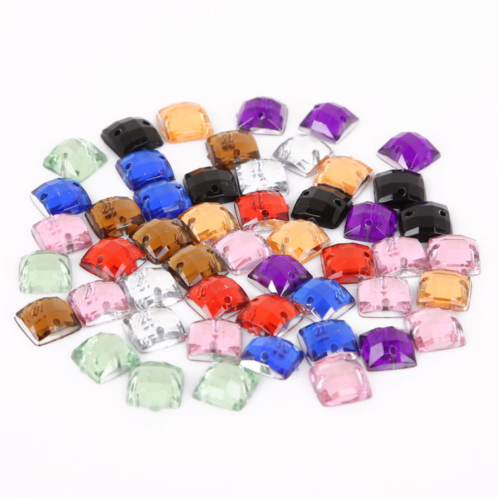 Glitter Sewing Rhinestone Strass Square Flatback Stones and