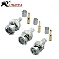 10pcs/lot BNC Male Crimp Type Connector for CCTV Systems Female Coupler Connector BNC RG58/RG59/RG6  Wholesale Watering Systems Garden Hoses