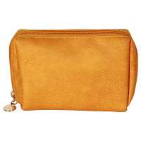 HUMERPAUL Portable Cosmetic Bag Traveling Vanity PU Leather Soft L Size