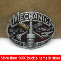 ↂ▨ BuckleClub Zinc alloy Mechanic Belt Buckle Welder MACHINIST Electrician Carpenter Belt Buckle for 4cm width belt pewter finish