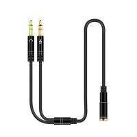 ﹍۩ AUX-3-5mm-Audio-Mic-Splitter-Cable-Female-to-2-Male-Headphone-Microphone-Adapter