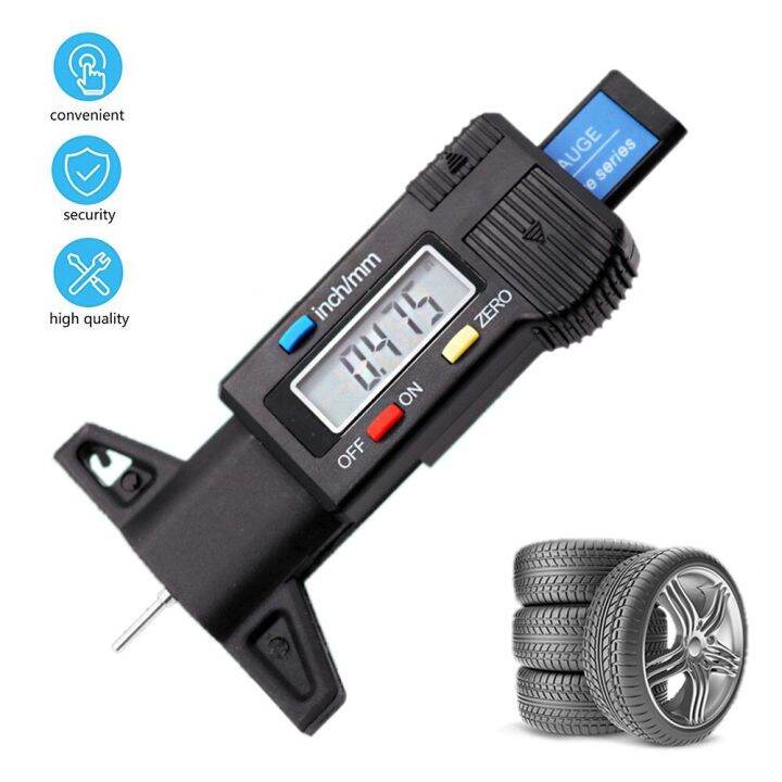 【100 Original】diymore Digital Car Tire Depth Gauge Tire Tread Gauge
